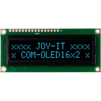 JOY-IT COM-OLED16X2 16x2 OLED displej modul, biely, I2C, SSD1306, Arduino & Raspberry Pi kompatibilný