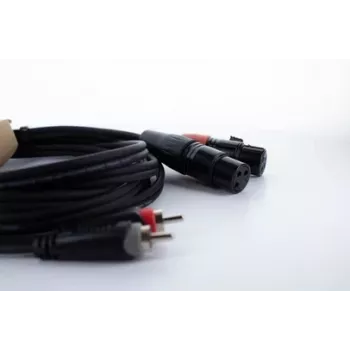 Cordial EU 1 FC XLR na RCA prepojovací kábel 1 m čierny (14851)