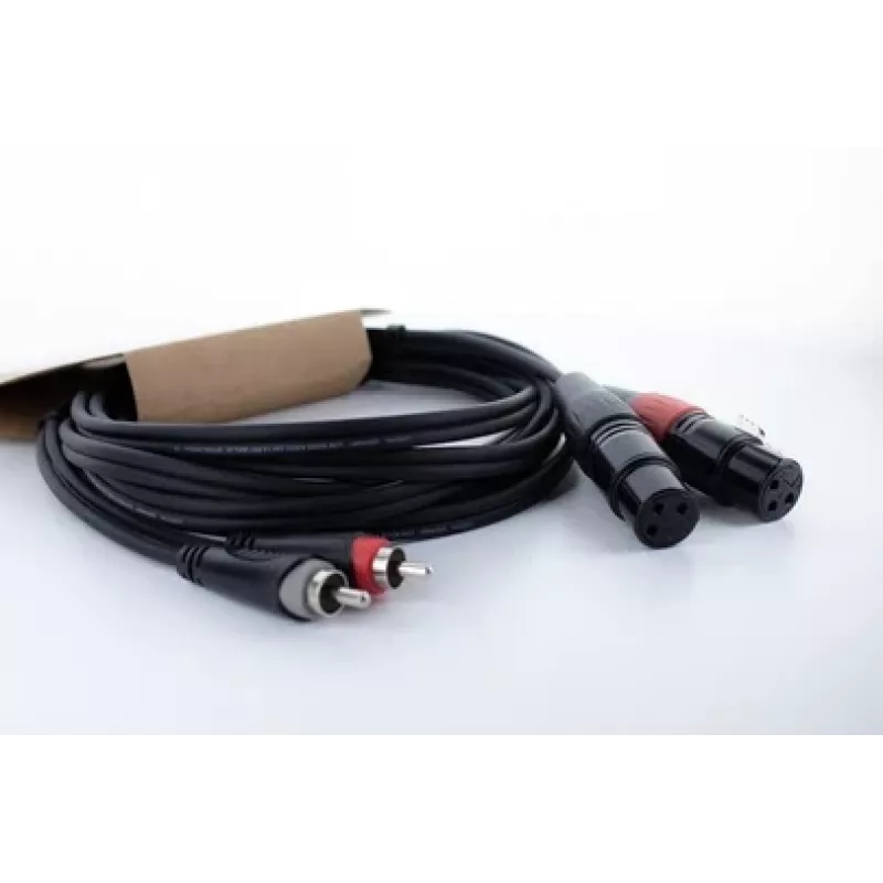 Cordial EU 1 FC XLR na RCA prepojovací kábel 1 m čierny (14851)
