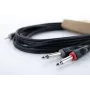 Cordial 14863 audio Y-adapter kábel, 3,5 mm TRS jack na 2x XLR konektor samec, 0,3 m, PVC, čierny