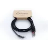 Cordial 14866 audio Y-adapter kábel 3,5 mm stereo na 2x 6,3 mm mono 1 m čierny