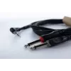 Cordial 14866 audio Y-adapter kábel 3,5 mm stereo na 2x 6,3 mm mono 1 m čierny