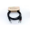 Cordial 14877 audio Y-adapter kábel 6,3 mm stereo jack konektor samec na 2x 6,3 mm mono jack konektor samec 1,5 m čierny PVC dvojitý kábel