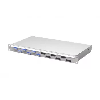 METZ CONNECT VIK 6xSC-D OS2 optický patch panel, 1U racková montáž, 12 vlákien, single-mode, svetlosivá 150450E206-F