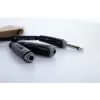 Cordial EY 0.3 PGG Y-adapter kábel 1x 6,3 mm mono jack konektor samec na 2x 6,3 mm mono jack konektor samica 0,3 m čierny 14884