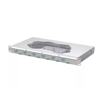 METZ CONNECT OpDAT fix zvárací patch panel 12xLC-D OM3, 1U, 24 vlákien, svetlosivá 1504557712-F