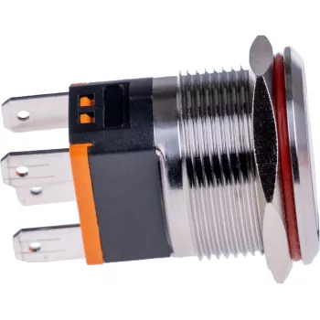 JOY-IT BUTTON22C-M-RD tlačidlo spínač 250V AC 15A SPST NO IP67 IK10 červené