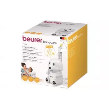 Beurer IH 24 Kids kompresorový nebulizér s detskými a dospelými maskami, veľkosť častíc 3,16 µm, objem náplne 8 ml, tichá prevádzka 60309