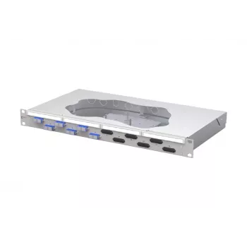 METZ CONNECT 6-portový SC-D OS2 optický zvárací patch panel, 1U, 12 vlákien, svetlosivá 150459E206-F