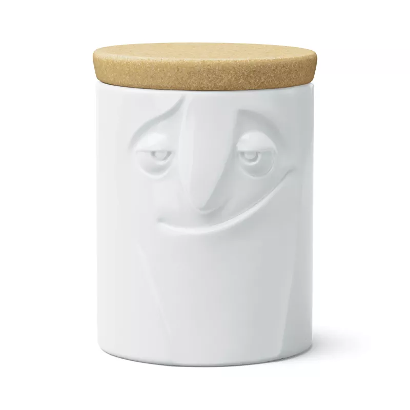 FIFTYEIGHT PRODUCTS Charmant porcelánová sklenená dóza na potraviny 1700 ml biela