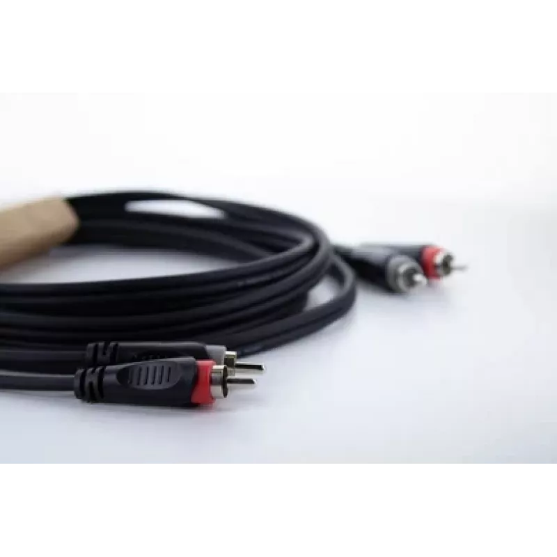 Cordial 14835 RCA audio kábel 1 m čierny Twin PVC