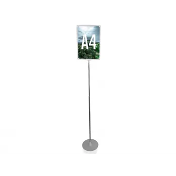 LMG PLSTA4-SI A4 strieborný skladací rám stojan na plagáty