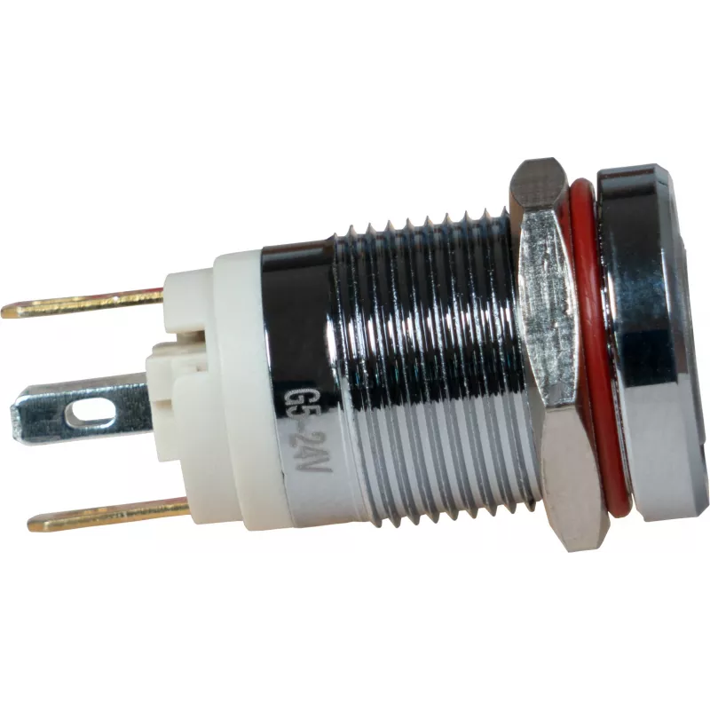JOY-IT Button12E-01 vandalizmu odolný aretačný tlačidlový spínač, zelený, 12mm, IK10, IP67