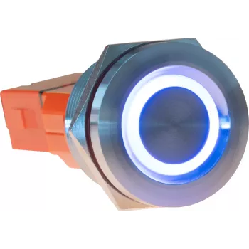 JOY-IT Button22T-01 tlačidlo (spínacie), červená/modrá LED, 22mm, IP68, IK10