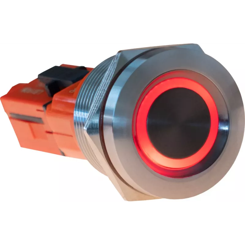 JOY-IT Button22T-01 tlačidlo (spínacie), červená/modrá LED, 22mm, IP68, IK10