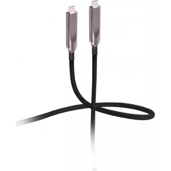 Flexline USB-C hybridný aktívny optický kábel 12,5 m 8K 60Hz 10Gbps 60W PD TPU čierny FL31-44211