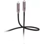 Flexline USB-C hybridný aktívny optický kábel 12,5 m 8K 60Hz 10Gbps 60W PD TPU čierny FL31-44211