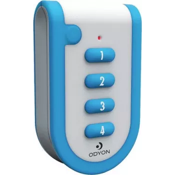 m-e modern-electronics Odyon ODYON pro HS-4 4-kanálový bezdrôtový ručný vysielač s kontrolou príjmu, 868,3 MHz, dosah 1000 m, Rolling Code, IP54, batéria CR2032 56502
