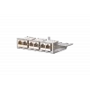 METZCONNECT BTR E-DATmodul 6x88 1U CAT6 patch panel so 6 tienenými RJ45 modulmi, integrovaným manažmentom káblov a odľahčením ťahu 130922-03-E