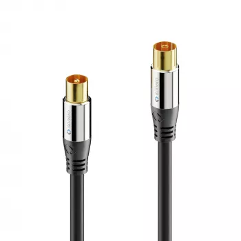 PURELINK Sonero anténny kábel 2m S-AC000-020 Premium, koaxiálny konektor samec na konektor samica, 75 Ohm, dvojito tienený, biely
