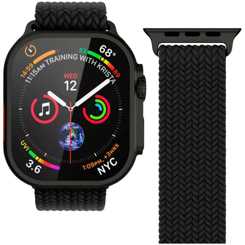 VONMÄHLEN Woven Loop 40, 41, 42mm univerzálna veľkosť, All Black