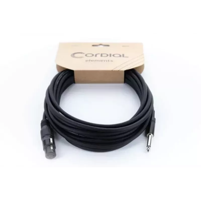 Cordial EM 10 FP XLR na 6,3 mm mono jack audio kábel 10 m čierny 14752