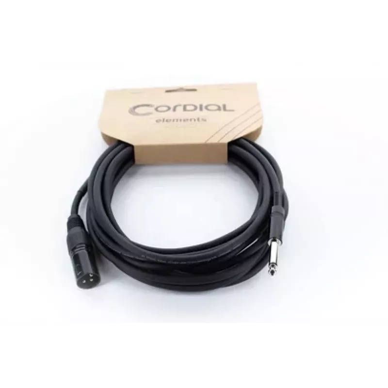 Cordial EM 5 MP XLR na 6,3 mm mono jack audio kábel 5 m čierny 14753