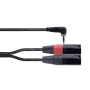 Cordial EY 1 WRMM XLR Y adaptérový kábel 3,5 mm TRS konektor na 2x XLR konektor 1 m čierny 14873