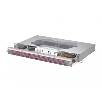 METZ CONNECT zvárací patch panel 24xLC-Duplex OM4, 1U rack montáž, 48 vlákien 1504677524-E
