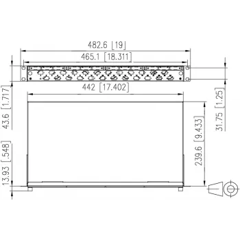 METZ CONNECT zvárací patch panel 24xLC-Duplex OM4, 1U rack montáž, 48 vlákien 1504677524-E