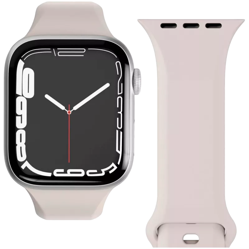 VONMÄHLEN Classic Band 2 pre Apple Watch 40/41/42mm, remienok z plnej hovädzej kože v krémovej