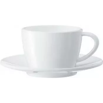 JURA sada šálok na cappuccino, 2 porcelánové šálky a podšálky, 180 ml, biela 66501