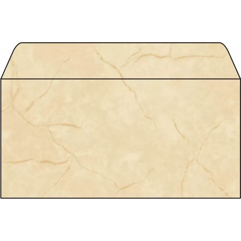Sigel DU185 obálka DIN dlhá (DL, 110 x 220 mm), granitovo béžová, 90 g/m², gumovaná