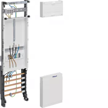 Hager ZH23X7 kompletný elektromerový panel, 1 miesto pre elektromer, 1 miesto pre predradený elektromer, 1-podlažný, 900x250mm, 5-pólová zbernica, 300mm, so zbernicou