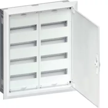 HAGER podomietkový rozvádzač FWU42S, 96 modulových jednotiek, 4 rady, IP30, biela