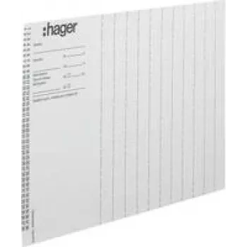 HAGER ZZ90B označovacie listy pre moduly Legrand Mosaic, A4, biela, balenie 10 ks