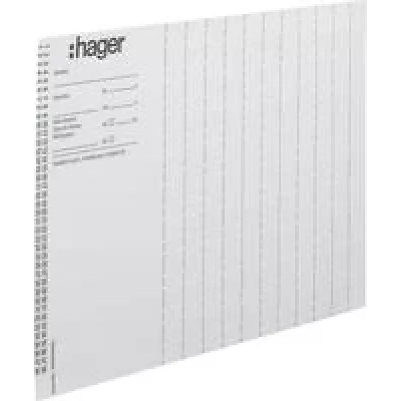 HAGER ZZ90B označovacie listy pre moduly Legrand Mosaic, A4, biela, balenie 10 ks