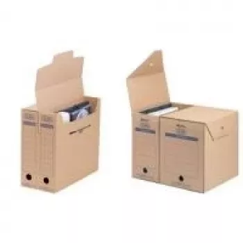 ELBA archivačná krabica štandard tric System, prírodnohnedá, vlnitá lepenka, A4, 80 mm chrbát, otvor na ruku, uzatváracie chlopne (83526)