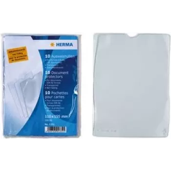 HERMA 1333 transparentná polypropylénová zakladač na dokumenty, 155 x 220 mm, odolná proti roztrhnutiu, dokumentovo bezpečná, výrez na palec, 1 kus