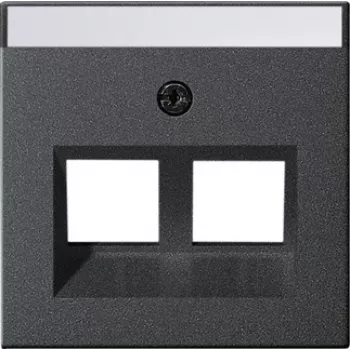Gira System 55 krycia doska pre Modular Jack 30° 2-násobná antracitová 264028