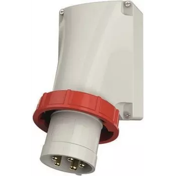 MENNEKES CEE prístrojový konektor samec 5-polový 125A 400V 6h IP67 pravouhlý skrutkové svorky červený