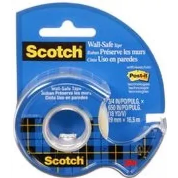 3M Scotch Wall-Safe lepiaca páska s ručným odvíjačom, 19mm x 16,5m, transparentná, odstrániteľná bez zvyškov 183-EFDG