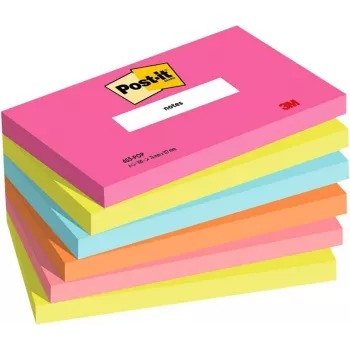 3M Post-it Notes 655-6-POP, 127 x 76 mm, Powerpink, 100 listov, opakovane odstrániteľné