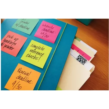 3M Post-it Notes 655-6-POP, 127 x 76 mm, Powerpink, 100 listov, opakovane odstrániteľné