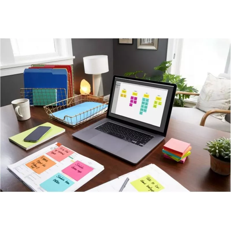 3M Post-it Notes 655-6-POP, 127 x 76 mm, Powerpink, 100 listov, opakovane odstrániteľné