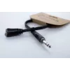 Cordial 14886 audio Y adaptérový kábel 6,3 mm stereo jack konektor samec na 2x 3,5 mm stereo jack konektor samica 0,3 m čierny PVC dvojitý kábel