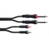 Cordial 14840 audiokábel 6,3 mm mono klinka na RCA 1,5 m čierny