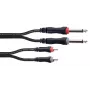 Cordial 14840 audiokábel 6,3 mm mono klinka na RCA 1,5 m čierny