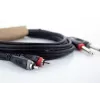 Cordial 14840 audiokábel 6,3 mm mono klinka na RCA 1,5 m čierny