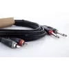 Cordial 14840 audiokábel 6,3 mm mono klinka na RCA 1,5 m čierny